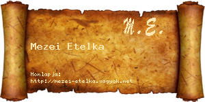 Mezei Etelka névjegykártya